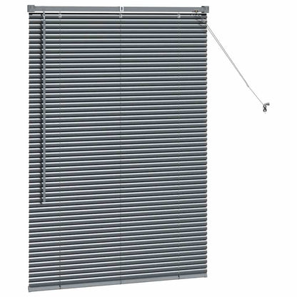 Fensterjalousie mit Vorhängen Manuell Dunkelgrau Aluminium