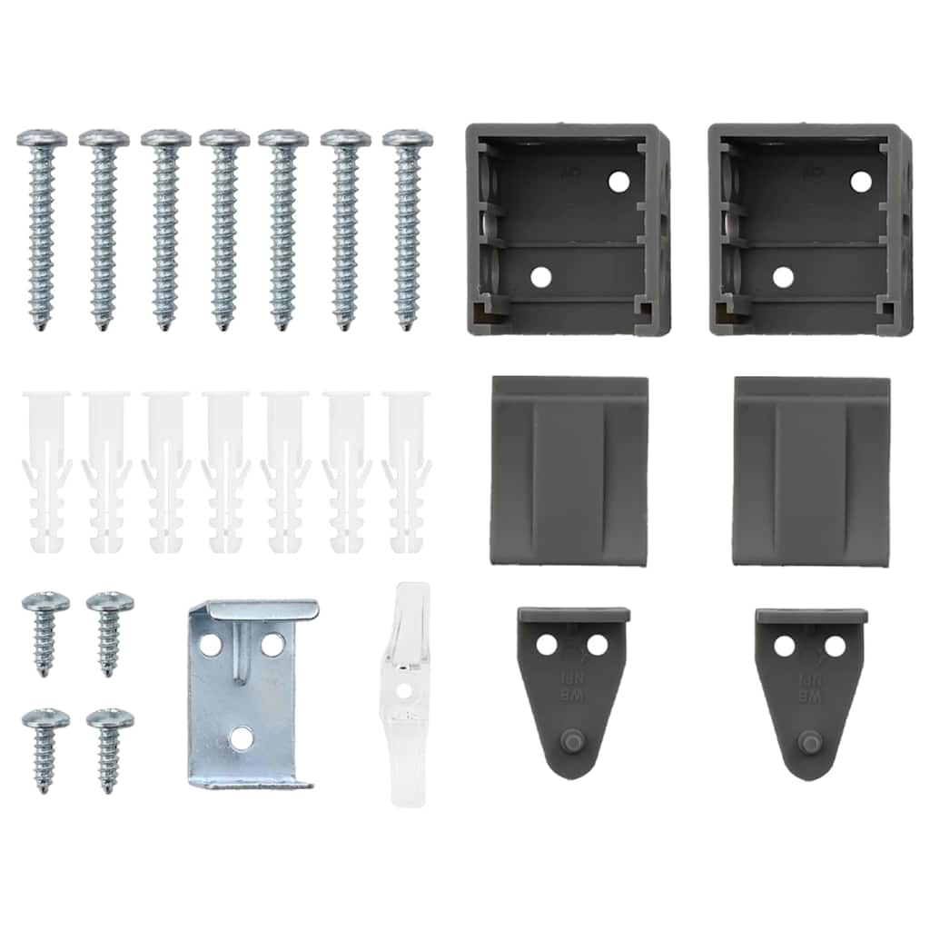 Fensterjalousie mit Vorhängen Manuell Dunkelgrau Aluminium