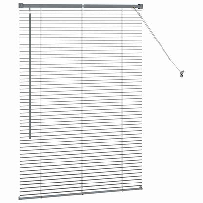 Fensterjalousie mit Vorhängen Manuell Dunkelgrau Aluminium