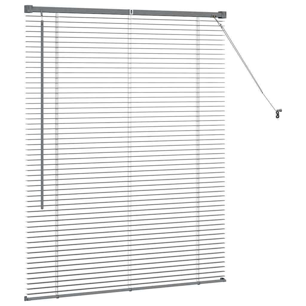 Fensterjalousie mit Vorhängen Manuell Dunkelgrau Aluminium