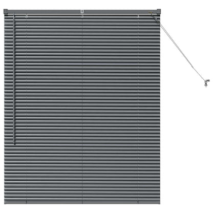 Fensterjalousie mit Vorhängen Manuell Dunkelgrau Aluminium