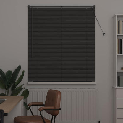 Fensterjalousie mit Vorhängen Manuell Dunkelgrau Aluminium