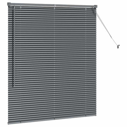 Fensterjalousie mit Vorhängen Manuell Dunkelgrau Aluminium
