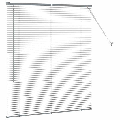Fensterjalousie mit Vorhängen Manuell Dunkelgrau Aluminium
