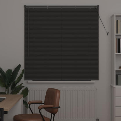 Fensterjalousie mit Vorhängen Manuell Dunkelgrau Aluminium