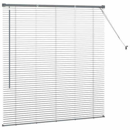 Fensterjalousie mit Vorhängen Manuell Dunkelgrau Aluminium