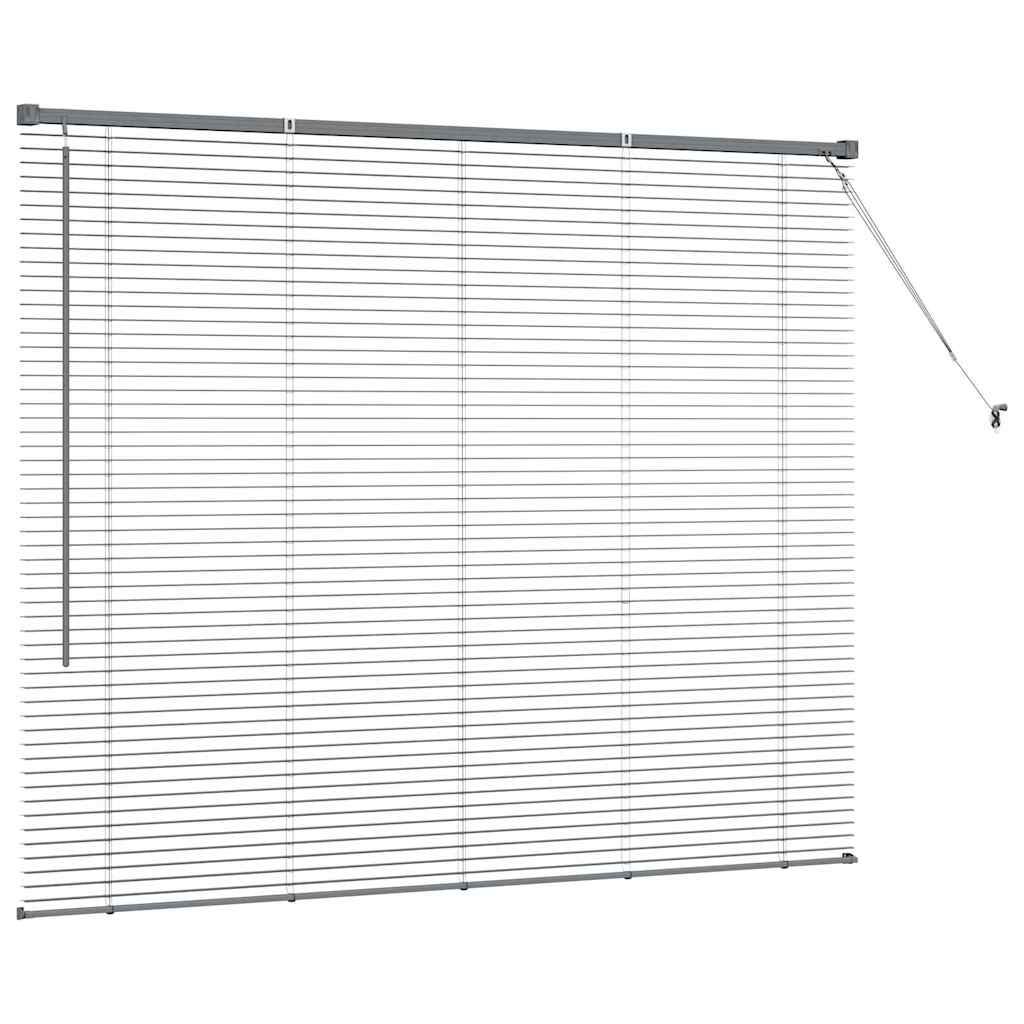 Fensterjalousie mit Vorhängen Manuell Dunkelgrau Aluminium