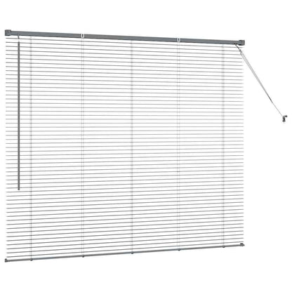Fensterjalousie mit Vorhängen Manuell Dunkelgrau Aluminium