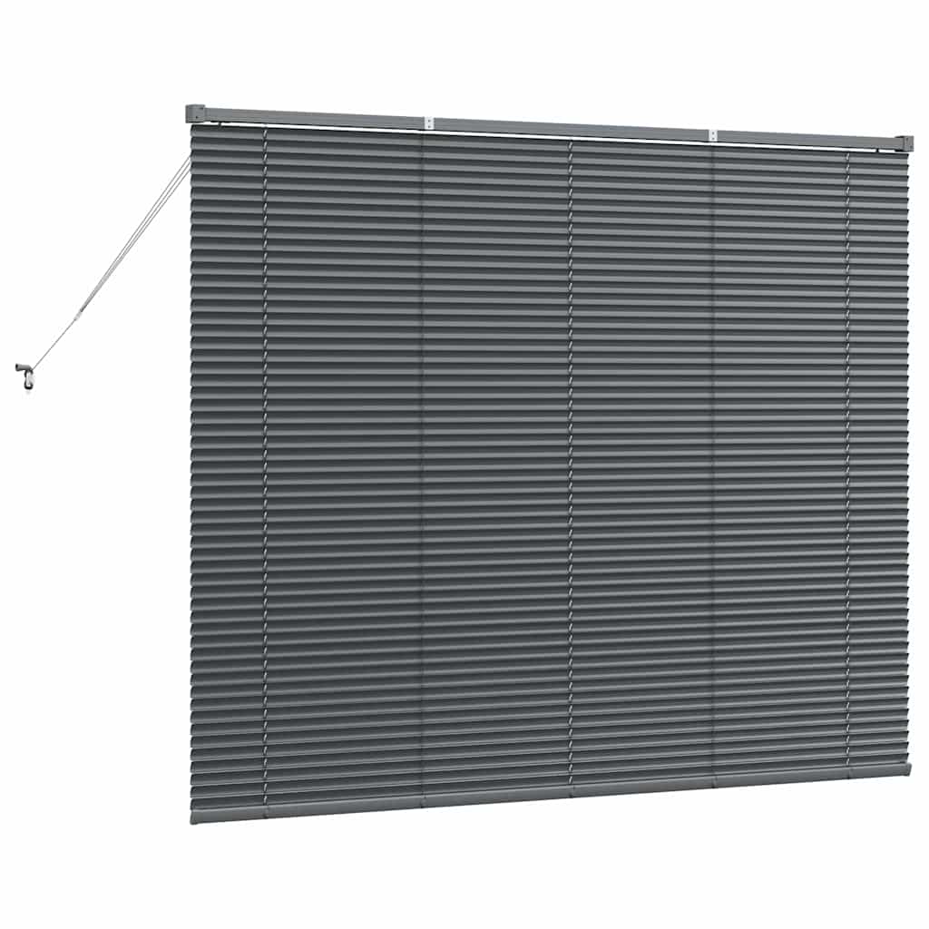 Fensterjalousie mit Vorhängen Manuell Dunkelgrau Aluminium