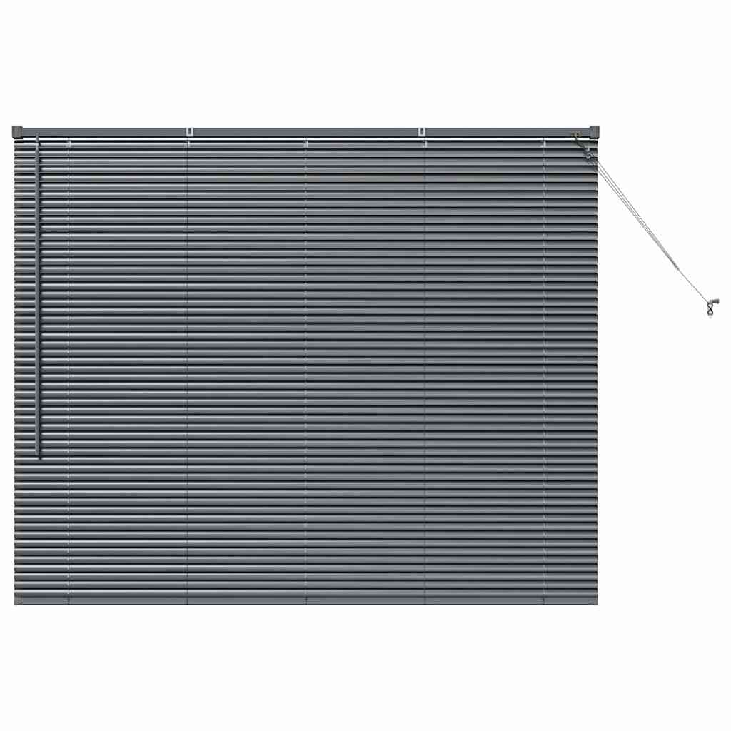Fensterjalousie mit Vorhängen Manuell Dunkelgrau Aluminium