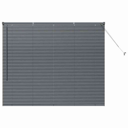 Fensterjalousie mit Vorhängen Manuell Dunkelgrau Aluminium
