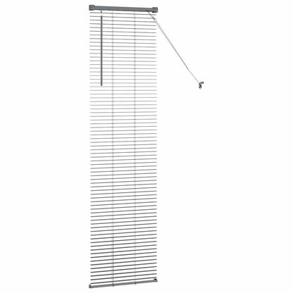 Fensterjalousie mit Vorhängen Manuell Dunkelgrau Aluminium