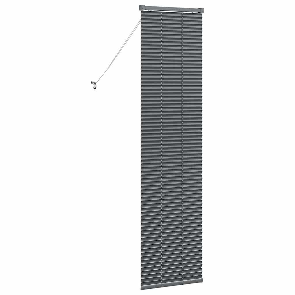 Fensterjalousie mit Vorhängen Manuell Dunkelgrau Aluminium