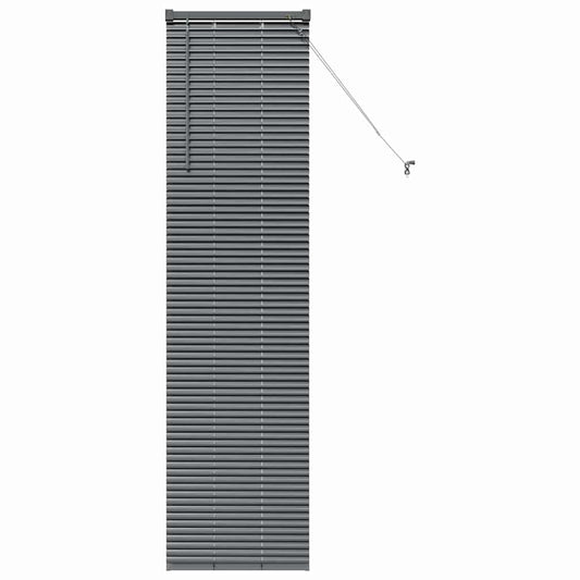 Fensterjalousie mit Vorhängen Manuell Dunkelgrau Aluminium