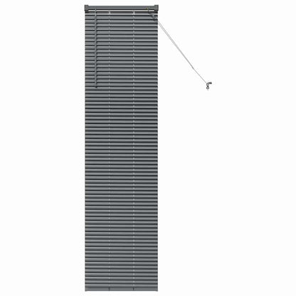 Fensterjalousie mit Vorhängen Manuell Dunkelgrau Aluminium