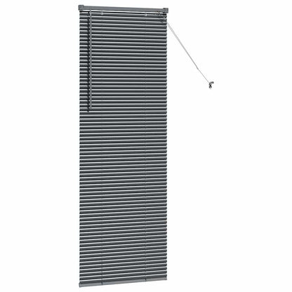 Fensterjalousie mit Vorhängen Manuell Dunkelgrau Aluminium