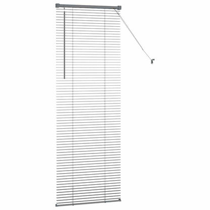 Fensterjalousie mit Vorhängen Manuell Dunkelgrau Aluminium