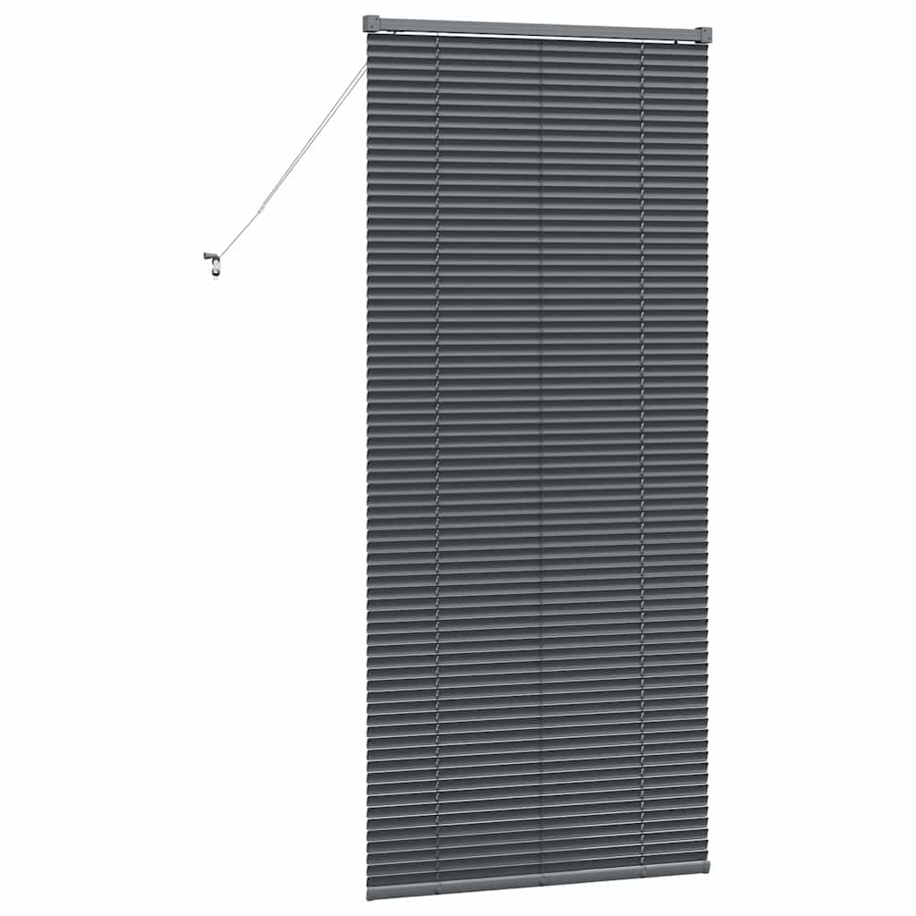 Fensterjalousie mit Vorhängen Manuell Dunkelgrau Aluminium