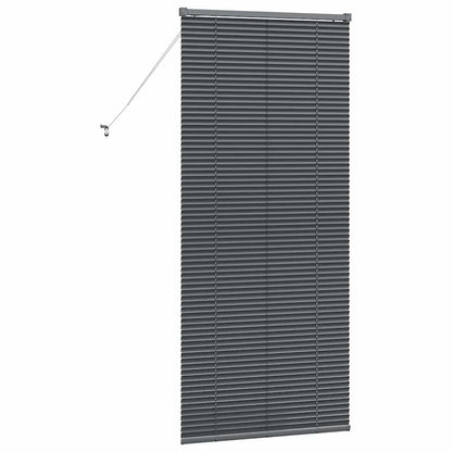 Fensterjalousie mit Vorhängen Manuell Dunkelgrau Aluminium