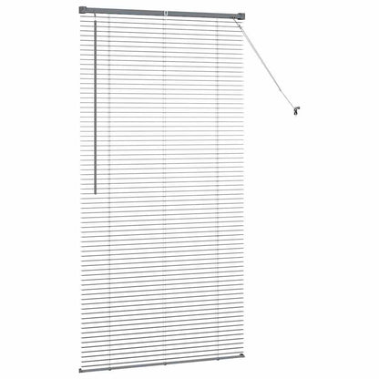 Fensterjalousie mit Vorhängen Manuell Dunkelgrau Aluminium