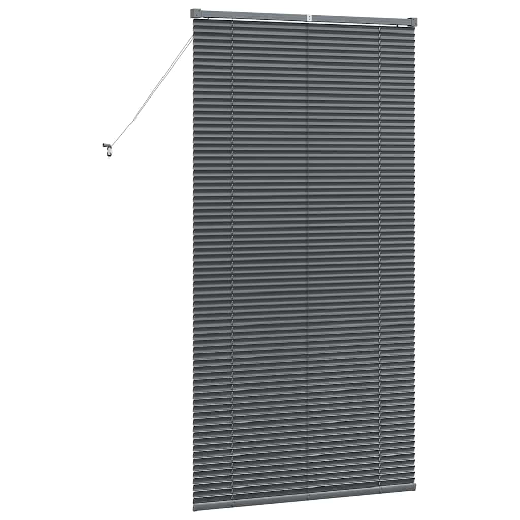 Fensterjalousie mit Vorhängen Manuell Dunkelgrau Aluminium