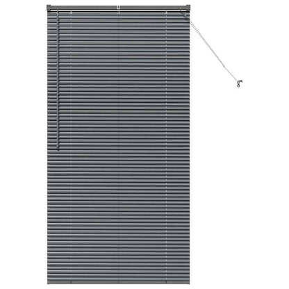 Fensterjalousie mit Vorhängen Manuell Dunkelgrau Aluminium