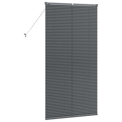Fensterjalousie mit Vorhängen Manuell Dunkelgrau Aluminium
