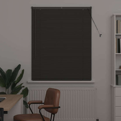 Fensterjalousie mit Vorhängen Manuell Dunkelgrau Aluminium