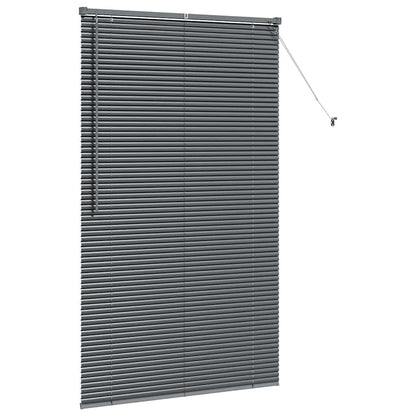 Fensterjalousie mit Vorhängen Manuell Dunkelgrau Aluminium