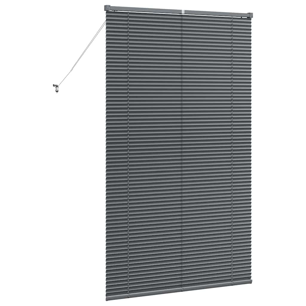 Fensterjalousie mit Vorhängen Manuell Dunkelgrau Aluminium
