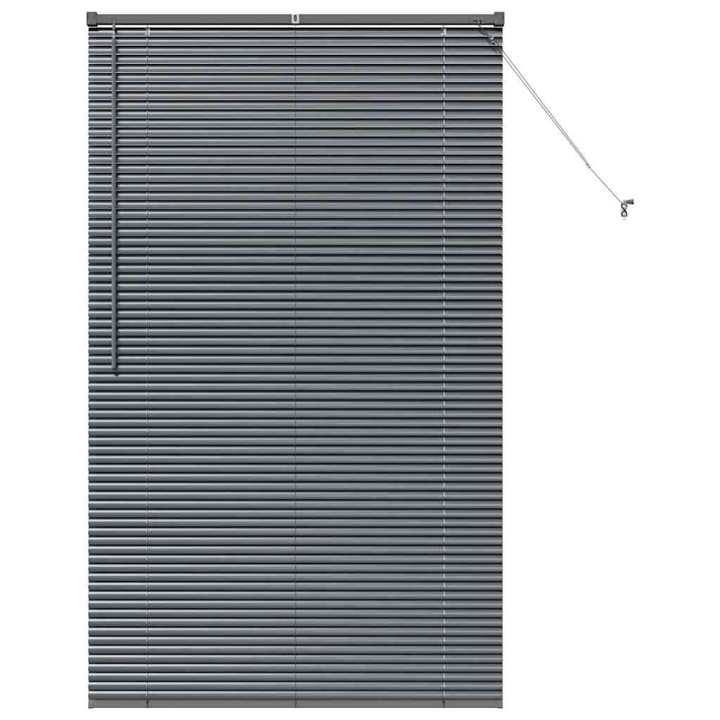 Fensterjalousie mit Vorhängen Manuell Dunkelgrau Aluminium