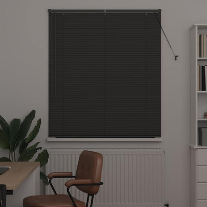 Fensterjalousie mit Vorhängen Manuell Dunkelgrau Aluminium