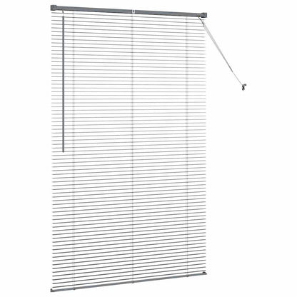 Fensterjalousie mit Vorhängen Manuell Dunkelgrau Aluminium