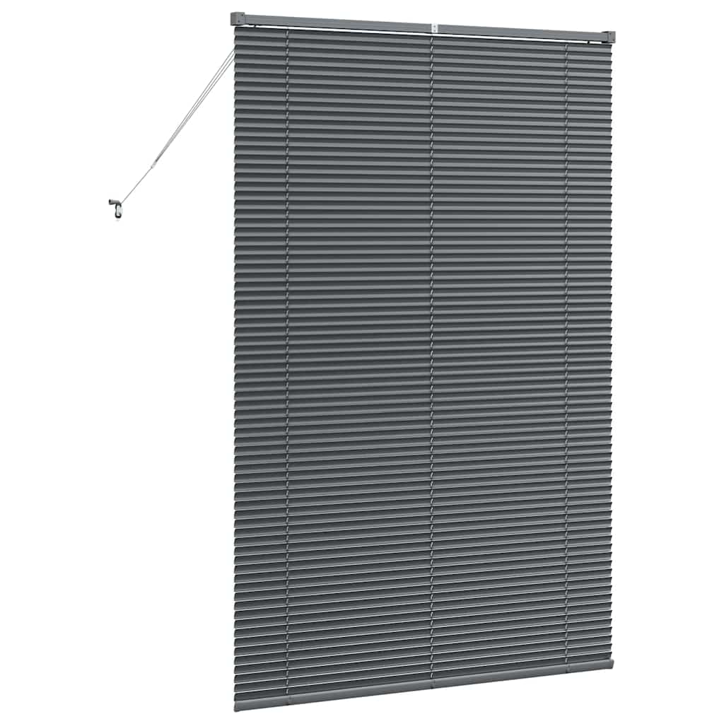 Fensterjalousie mit Vorhängen Manuell Dunkelgrau Aluminium