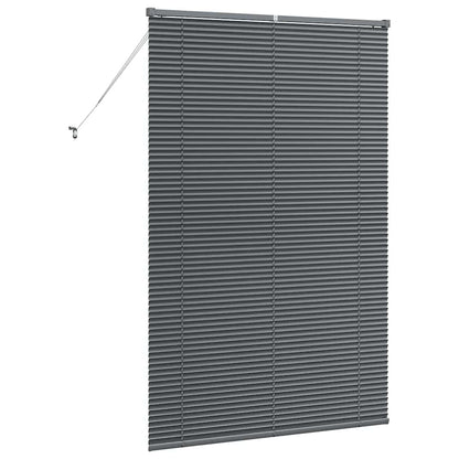Fensterjalousie mit Vorhängen Manuell Dunkelgrau Aluminium