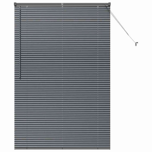Fensterjalousie mit Vorhängen Manuell Dunkelgrau Aluminium