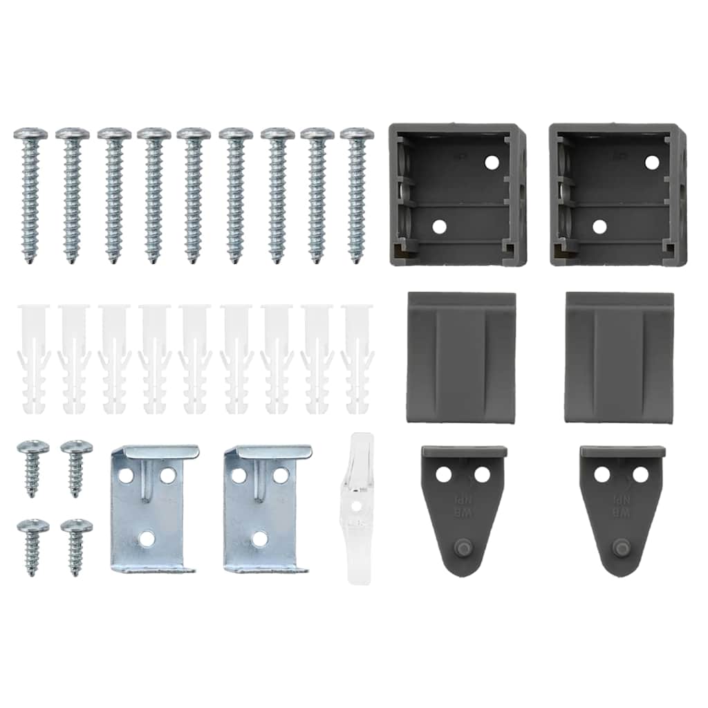 Fensterjalousie mit Vorhängen Manuell Dunkelgrau Aluminium