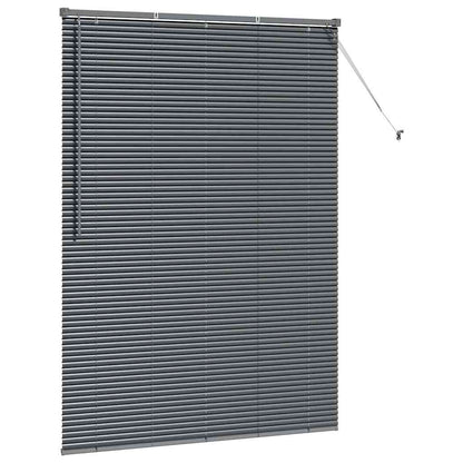 Fensterjalousie mit Vorhängen Manuell Dunkelgrau Aluminium