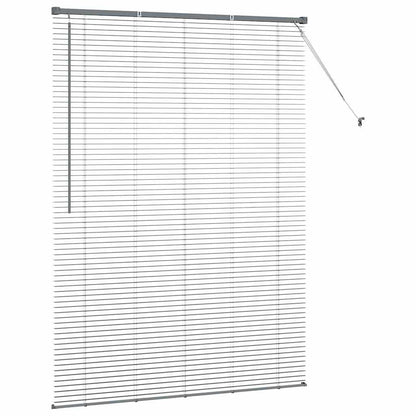 Fensterjalousie mit Vorhängen Manuell Dunkelgrau Aluminium