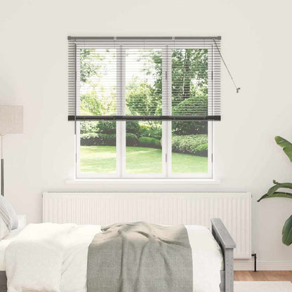 Fensterjalousie mit Vorhängen Manuell Dunkelgrau Aluminium