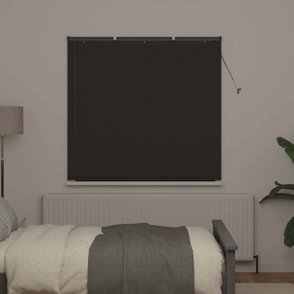 Fensterjalousie mit Vorhängen Manuell Dunkelgrau Aluminium