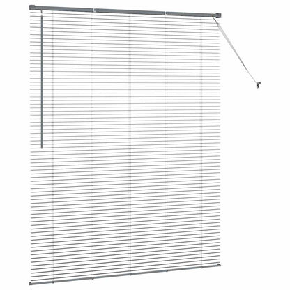 Fensterjalousie mit Vorhängen Manuell Dunkelgrau Aluminium