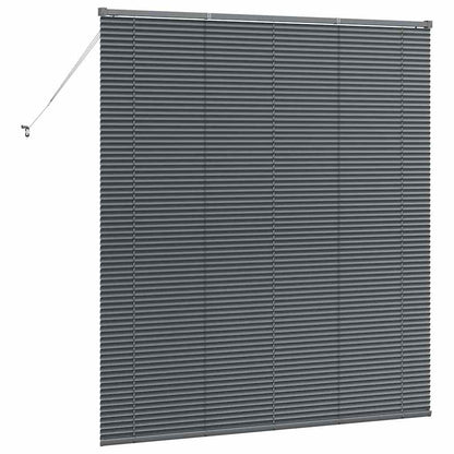Fensterjalousie mit Vorhängen Manuell Dunkelgrau Aluminium