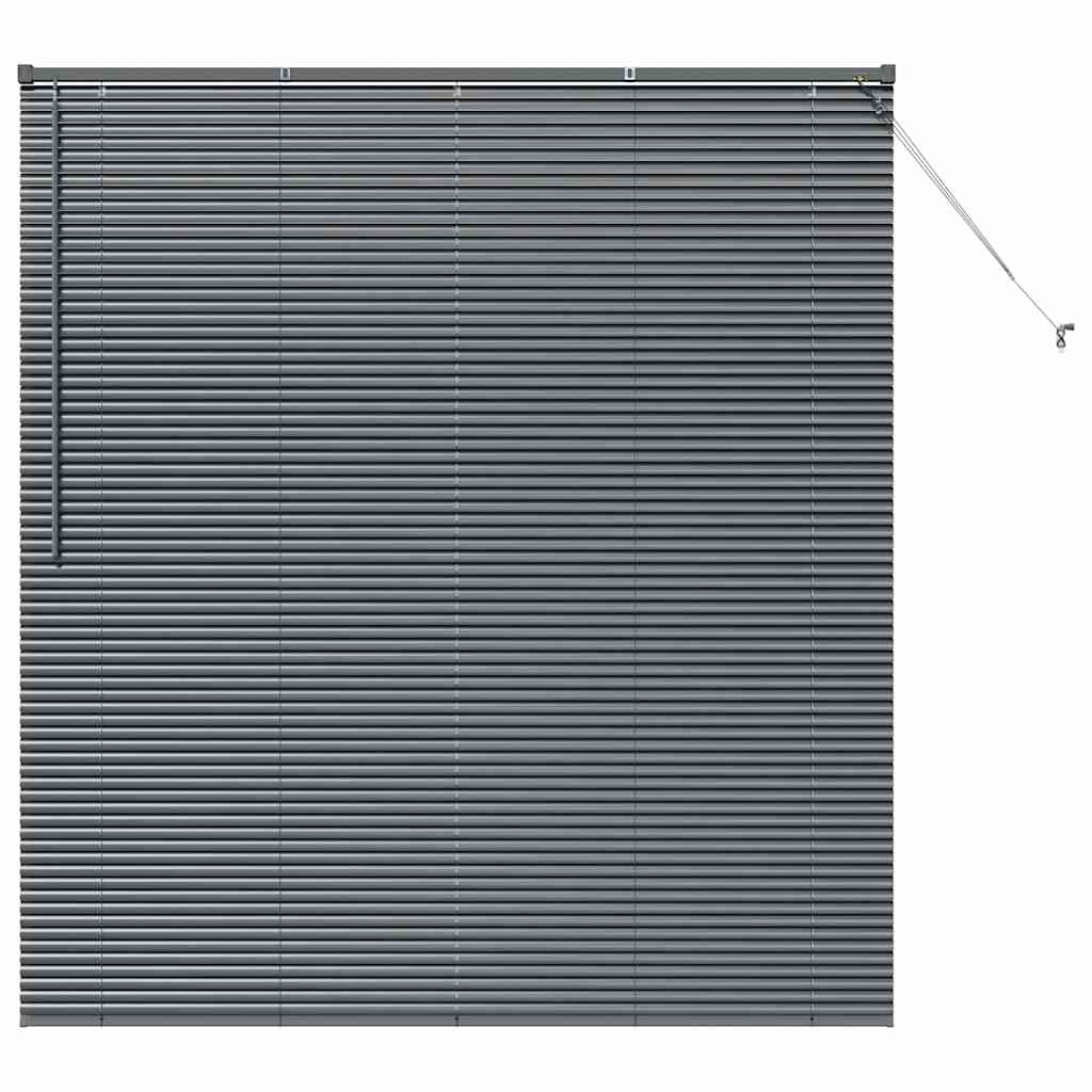 Fensterjalousie mit Vorhängen Manuell Dunkelgrau Aluminium