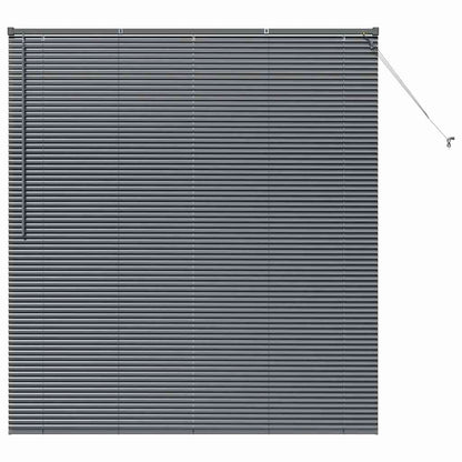 Fensterjalousie mit Vorhängen Manuell Dunkelgrau Aluminium