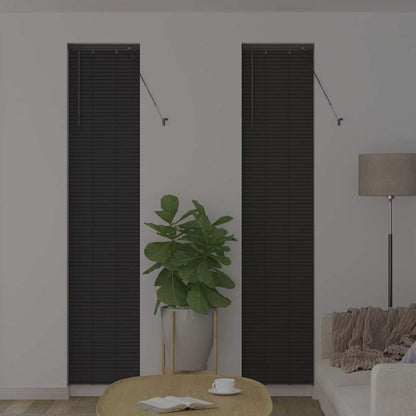 Fensterjalousie mit Vorhängen Manuell Dunkelgrau Aluminium