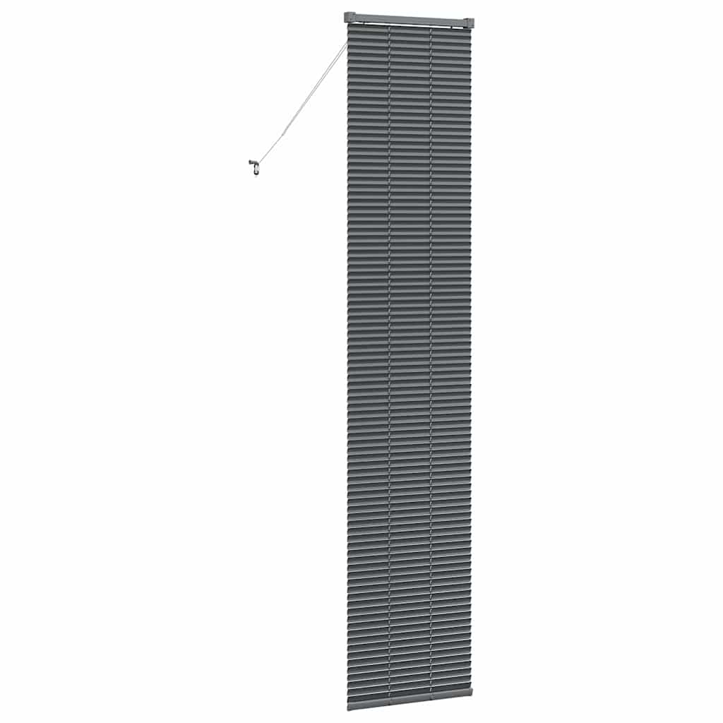 Fensterjalousie mit Vorhängen Manuell Dunkelgrau Aluminium