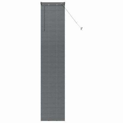 Fensterjalousie mit Vorhängen Manuell Dunkelgrau Aluminium