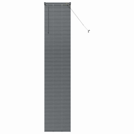 Fensterjalousie mit Vorhängen Manuell Dunkelgrau Aluminium