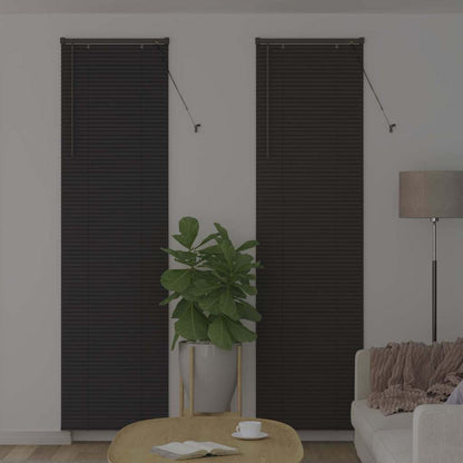 Fensterjalousie mit Vorhängen Manuell Dunkelgrau Aluminium